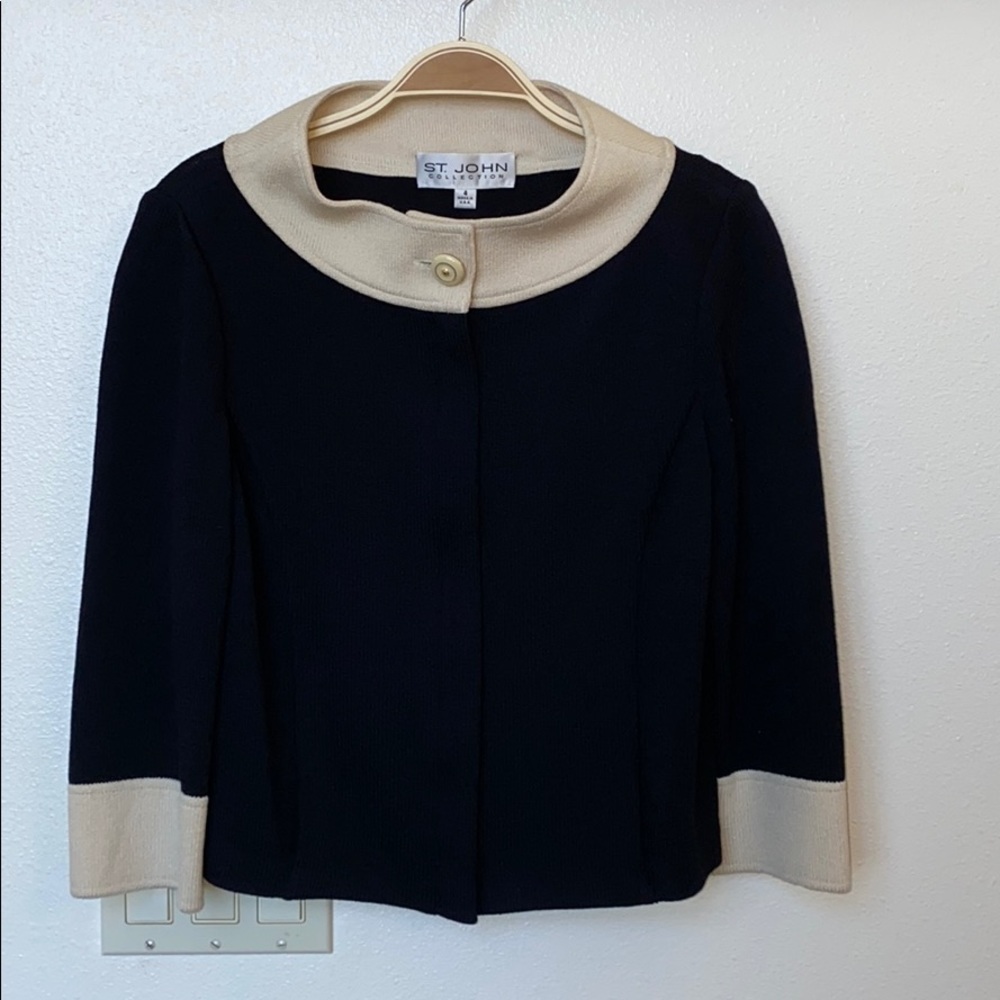 St. John two tone knit jacket